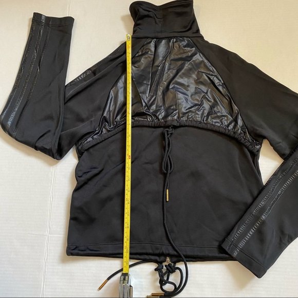 Adidas trefoil women’s full zip high neck track jacket satin 3 stripes - small - Picture 13 of 15